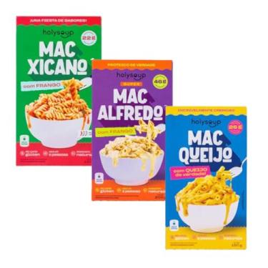 Imagem de KIT 3X MACARRÃO PROTEICO SEM GLÚTEN HOLYSOUP - TODOS OS SABORES