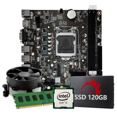 Imagem de Kit Upgrade Intel Core I5 3ª Geração, 4GB RAM, SSD 120GB, Conexões USB/VGA/HDMI/LAN/SOM
