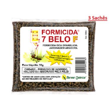 Imagem de Isca Granulada Mata Formigas Cortadeira 7 Belo -3 Sachês 50g