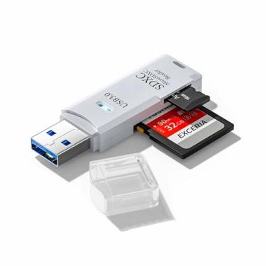 Imagem de Leitor de Cartão SD USB 3.0 Dual Slot 2 em 1 TF/SD Micro SD SDXC SDHC MMC RS-MMC Micro SDXC Micro SDHC UHS-I para Windows Mac Linux Chrome