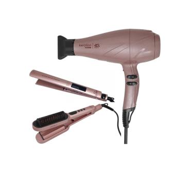 Imagem de Kit Gama Keration - Secador 4D 2500W Bivolt + Prancha Elegance Led + Prancha Waver & Brush