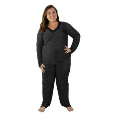 Imagem de Pijama Plus Size Liganete Inverno Pijama De Frio-Feminino