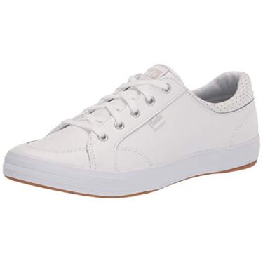 Imagem de Keds Tênis feminino Center 2 com cadarço, Couro branco, 37