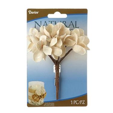 Imagem de Darice 30019583 Clipe de hortênsia de linho bege: 10 cm