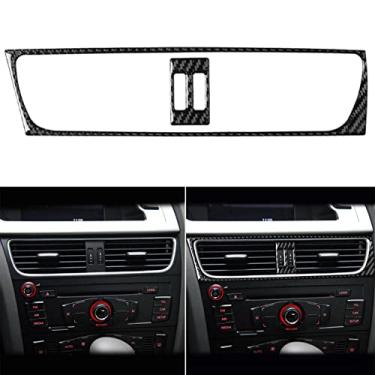 Imagem de NVCNX Fibra de carbono compatível com Audi A4 B8 2009-2016 / S4 2010-2016 / A5 S5 2008-2017 / RS5 2013-2015 carro ar condicionado saída moldura adesivo decalque acabamento interior capa acessórios