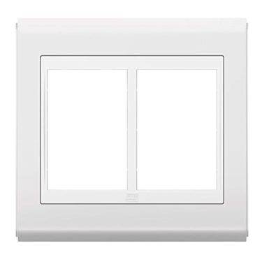 Imagem de Placa 4x4" para Interruptor ou Tomada, Refinatto Style 6 Posições BRANCO/BRANCO