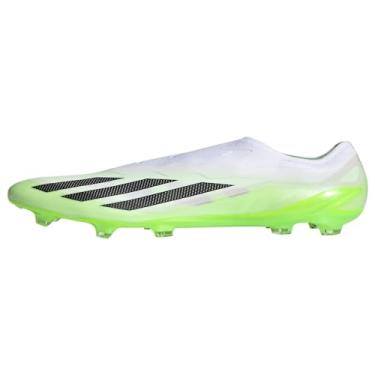 Imagem de adidas X Crazyfast.1 Chuteira de futebol firme sem cadarço, Branco nuvem, preto/limão lúcido, 42