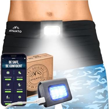 Imagem de AVANTO Clip On Running Light PRO, Adicione ao equipamento de corrida reflexivo para corredores, luz LED recarregável USB, pequeno leve, multiuso como uma luz de acampamento, luzes de corrida para corredores e corredores.