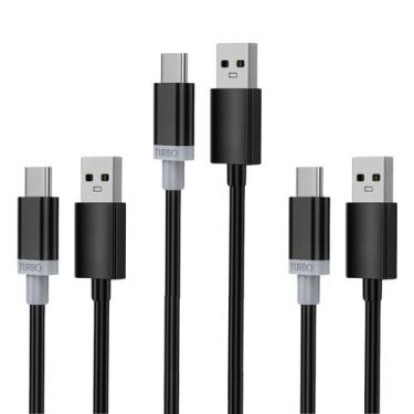 Imagem de Kit com 03 Cabos Turbo Type-C Tipo C Desempenho Durabilidade - Danet