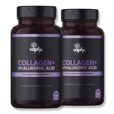 Imagem de Kit 2x Colágeno Hidrolisado + Ácido Hialurônico + Vitamina C 120 Cápsulas 550mg Premium Capfy. Nutrition para Cabelo Beleza da Pele Unha e Articulações