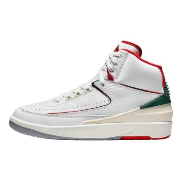 Imagem de Tênis masculino retrô Air Jordan 2, Branco/Fire Red-Fir-Sail, 44