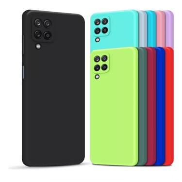 Imagem de Capa Capinha Compatível Com Galaxy A12 Silicone Aveludado Premium (VERDE LIMAO)