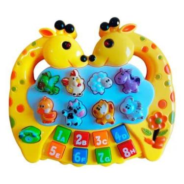 Imagem de Brinquedo Teclado Girafa e animais interativo musical - toys