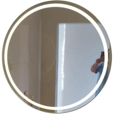 Imagem de Espelho Com Luz De Led Redondo 60Cm Touch Screen - Top Vidros, Cor da 