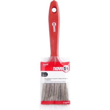 Imagem de Pincel 2 Cerda Gris Cabo Plástico Para Tintas Latéx E Acríl - Nove54