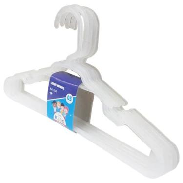 Imagem de Kit 15 Cabides Infantil Transparente Reforçado 28x14 Trioplast