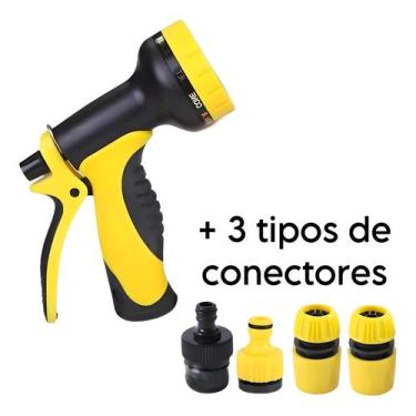 Imagem de Esguicho Pistola Para Mangueira 6 e 8 Jatos Com Engate Idea, 8 Jatos+3