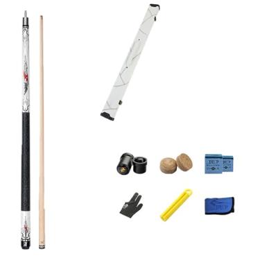 Imagem de Taco de bilhar taco de bilhar taco de sinuca de madeira de bilhar bar taco de sinuca (um taco de sinuca + acessórios + caixa de tacos, 13 mm)