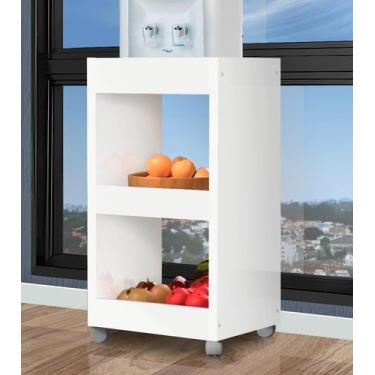 Imagem de Fruteira com rodízios e três prateleiras (Alto Brilho - Acabamento Pre