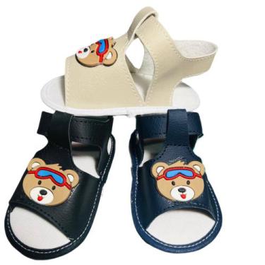 Imagem de Kit 3 Pares Sandálias Masculinas Urso Para Bebê Menino - Baby's Shoes,