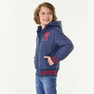 Imagem de Jaqueta Infantil Menino Universitário Forrada Trick Nick, Azul, 8