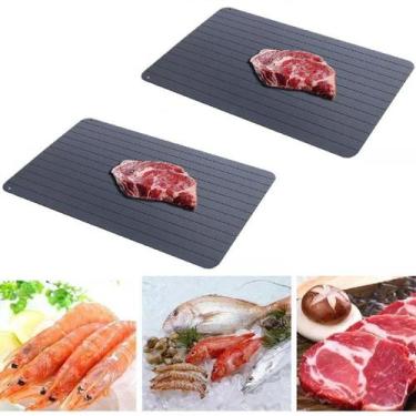 Imagem de Kit 2 Tábuas Descongelar Carnes Alimento Mágica 31x25cm - Clink