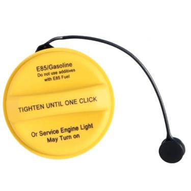 Imagem de KPALAG Tampa de enchimento do tanque de combustível amarela E85 Tampa de combustível compatível com Chevrolet Express Silverado Tahoe GMC Savana Sierra Yukon Substituto # 22921366 GT359