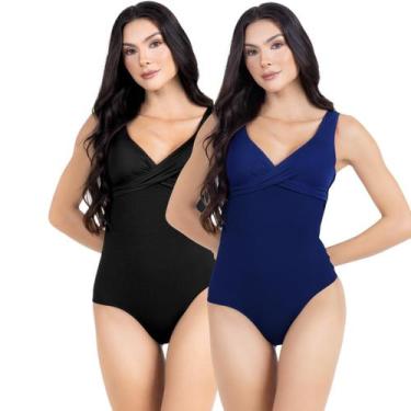Imagem de Maiô Body Efeito Chapa Barriga Kit 2 Peças Feminino Com Bojo - HYPE MO