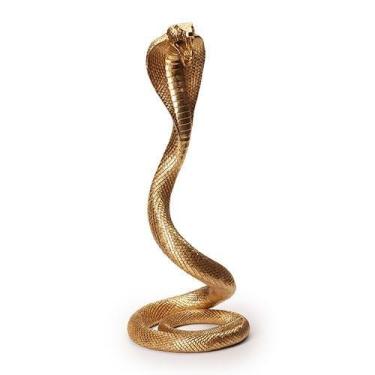 Imagem de Escultura serpente em poliresina dourada - Mart