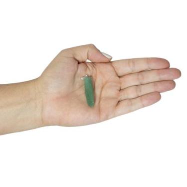 Imagem de PINGENTE MINI PONTA FACETADA QUARTZO VERDE - (3 a 5)cm - GOMES CRYSTAL