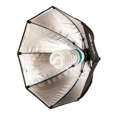 Imagem de Softbox Octogonal 60cm - Haze, Soquete e Lâmpada 110v - Greika
