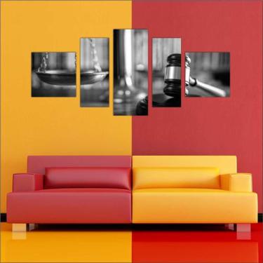 Imagem de Quadro Decorativo Direito Escritórios De Advocacias Advogados 5 Peças 