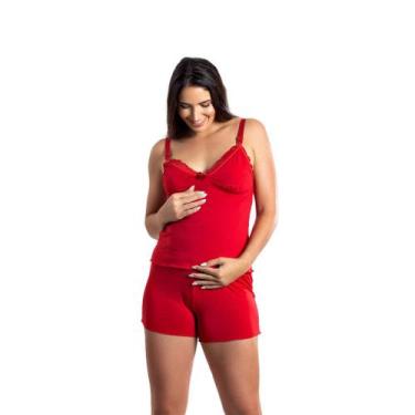 Imagem de Baby Doll Amamentação com Click Frontal em Renda - Roupa De Dormir, Ve