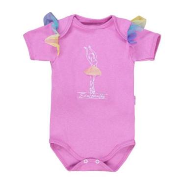 Imagem de Body Bebê Bailarina Rosa com Tule - Era Uma Vez, 9-12M, Rosa
