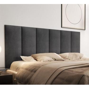 Imagem de Cabeceira Estofada Para Cama De Casal Queen 001 Dobrável Feita Em MDF/