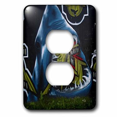 Imagem de 3dRose Tampa de tomada LLC lsp_78807_6 Shark Attack 2