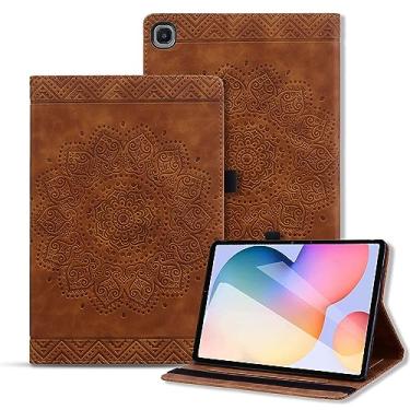 Imagem de Rosbtib Capa para Samsung Galaxy Tab S6 Lite 26.4 cm 2020 SM-P610/ SM-P615 Capa de couro PU com suporte de vários ângulos capa flip com slot para cartão para Galaxy Tab S6 Lite 10,4 polegadas 2020