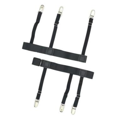 Imagem de Suspensório Cinta Liga T Holder Segura Camisa Cor Preto 1 Par