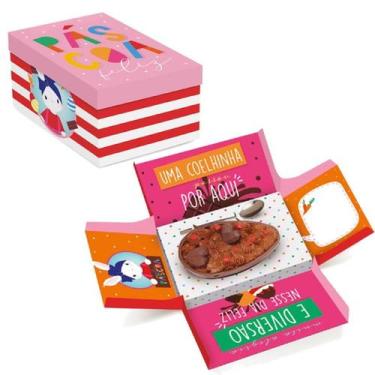 Imagem de Caixa Surpresa para Meio Ovo 350g - Brilho de Páscoa Rosa 17,5x13,5x10