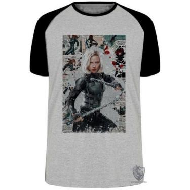 Imagem de Camiseta Black Widow Blusa Plus Size extra grande adulto ou infantil -