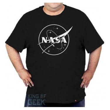Imagem de Camiseta Plus Size Nasa Logo Astronomia Tecnologia Nerd Geek - King Of