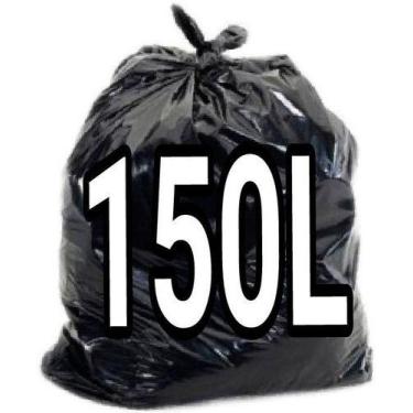 Imagem de Saco De Lixo 150 Litros Super Reforçado Preto 50 Unid. - HIGIPACK