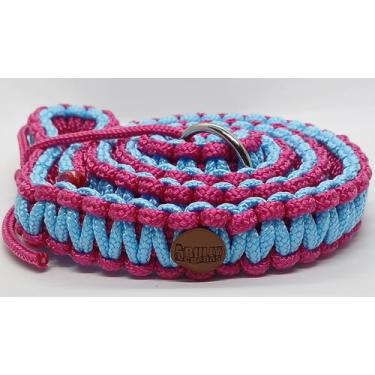 Imagem de Guia Artesanal para Cachorro de Grande Porte - Bully Cordas, Azul Clar