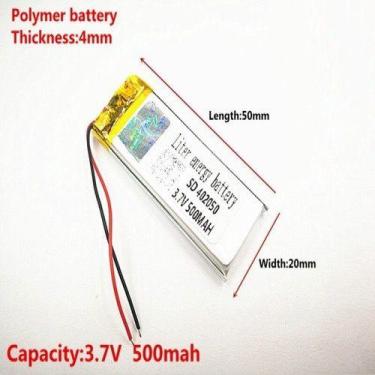 Imagem de Bateria 3,7v 500mah  4mm X 20mm X 50mm Lacrada - KMIG