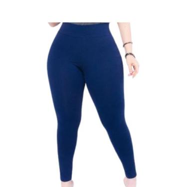 Imagem de Calça Legging Plus Size Cintura Alta Suplex-AZUL MARINHO - Fasciniun F