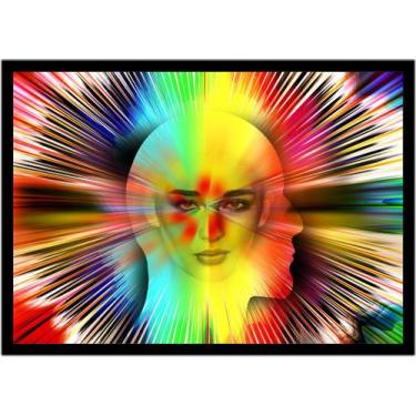 Imagem de Quadro Decorativo Fantasia Abstrato Psicologia Cabeça Quartos Salas Lo