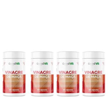 Imagem de Kit 4 Vinagre De Maçã Ácido Acético 60 Capsulas - Good Vit