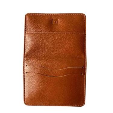 Imagem de Carteira Pequena Porta Cartões Em Couro Masculina e Feminina - Téo Cou