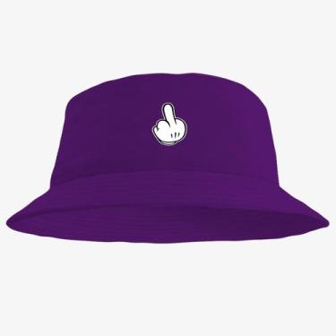 Imagem de Chapéu Bucket Hat Estampado Dedo - MP Moda Masculina, Único, Roxo