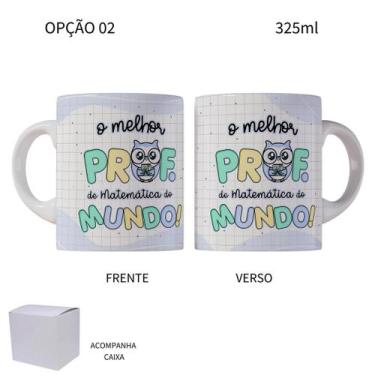 Imagem de Caneca 325ml Dia Dos Professores Prof Matemática Corujinhas - LARANJA 